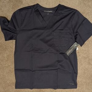 UA Advantage STRETCH Men's 4-Pocket V-Neck Scrub Top Pewter Medium NWT